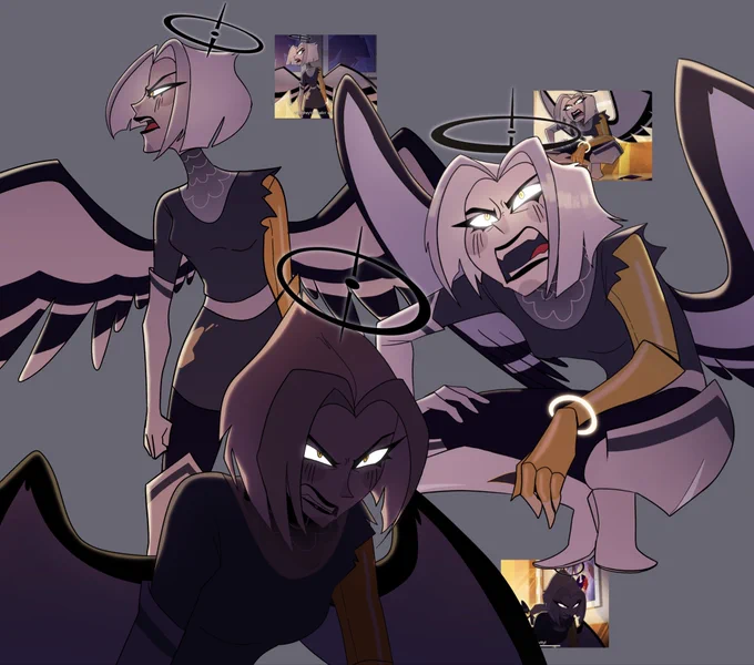 I love violent women, so I did screencap practice! #HazbinHotelLute #HazbinHotel