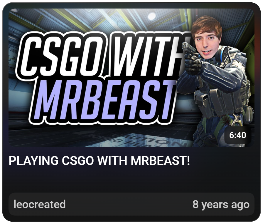 I was looking through my old YouTube videos and I completely forgot this happened 8 years ago.