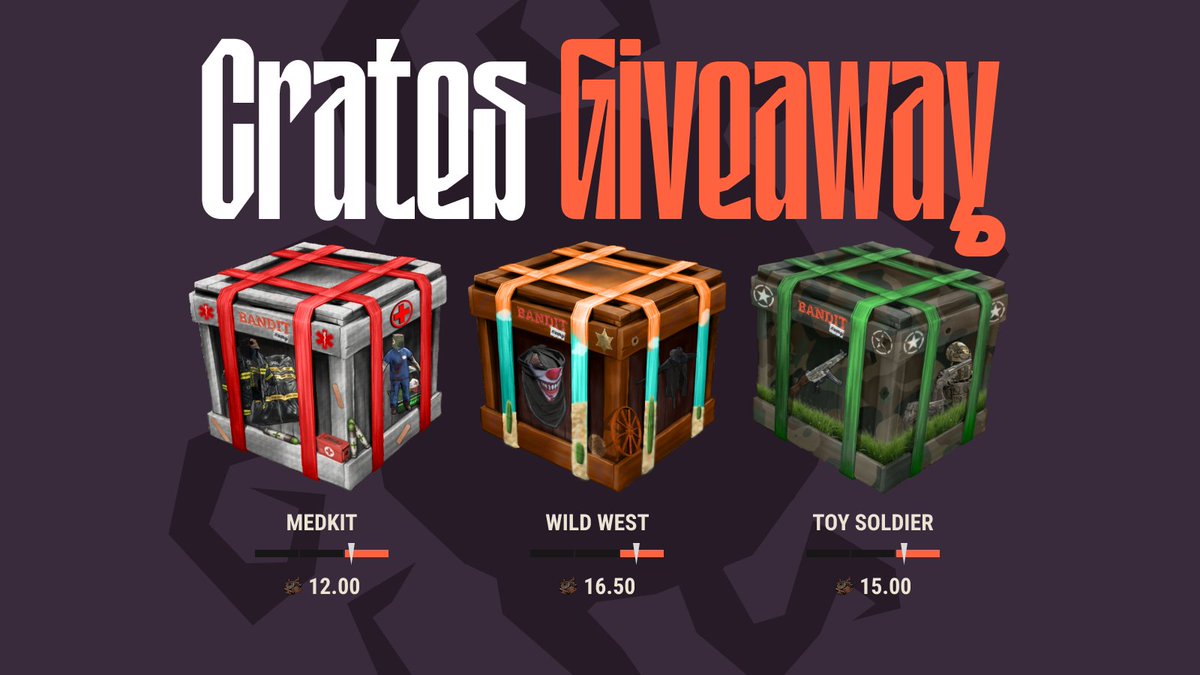 bandit.camp (@banditcamprust) on Twitter photo It's time to give away some of the newly released cases — We'll be sending these out to 6 lucky Bandits!
🔸 Like & Repost
🔸 Follow us <a href="/bandit/">bandit.camp</a>
🔸 Reply with your Steam 64ID
The winners will be announced tomorrow! It's time to give away some of the newly released cases — We'll be sending these out to 6 lucky Bandits!
🔸 Like & Repost
🔸 Follow us <a href="/bandit/">bandit.camp</a>
🔸 Reply with your Steam 64ID
The winners will be announced tomorrow!