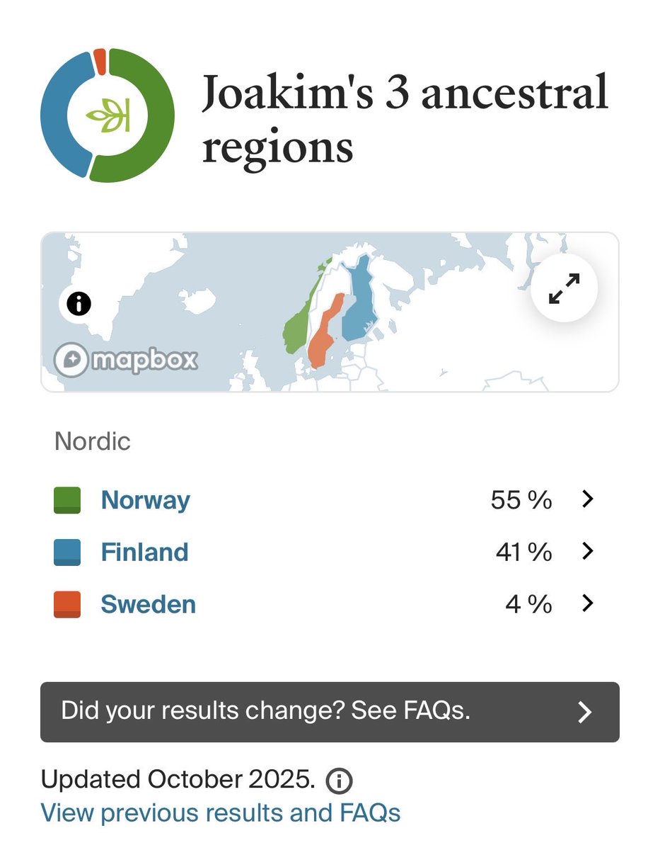 Ancestry result has been updated ahhh