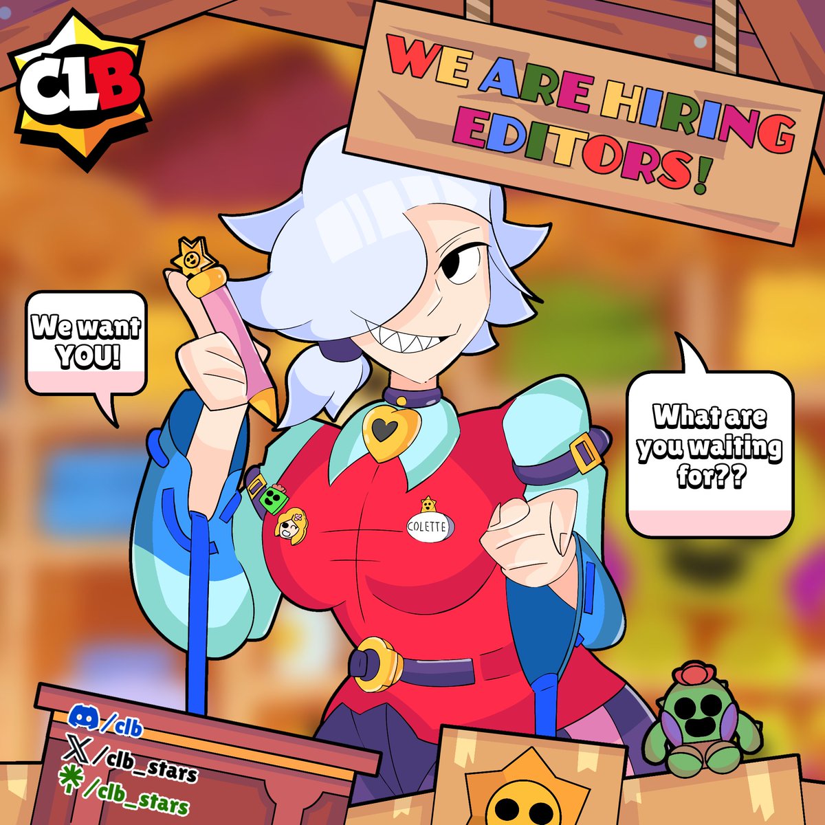clb_stars's tweet image. WANNA WORK WITH US? NOW'S YOUR CHANCE! ✍️
We're hiring video editors! To apply, fill out this form and let us know how talented you are! And just to be clear, you'll GET PAID monthly! 👀
forms.gle/bFYH5dcn5sgEnj…
#BrawlStars