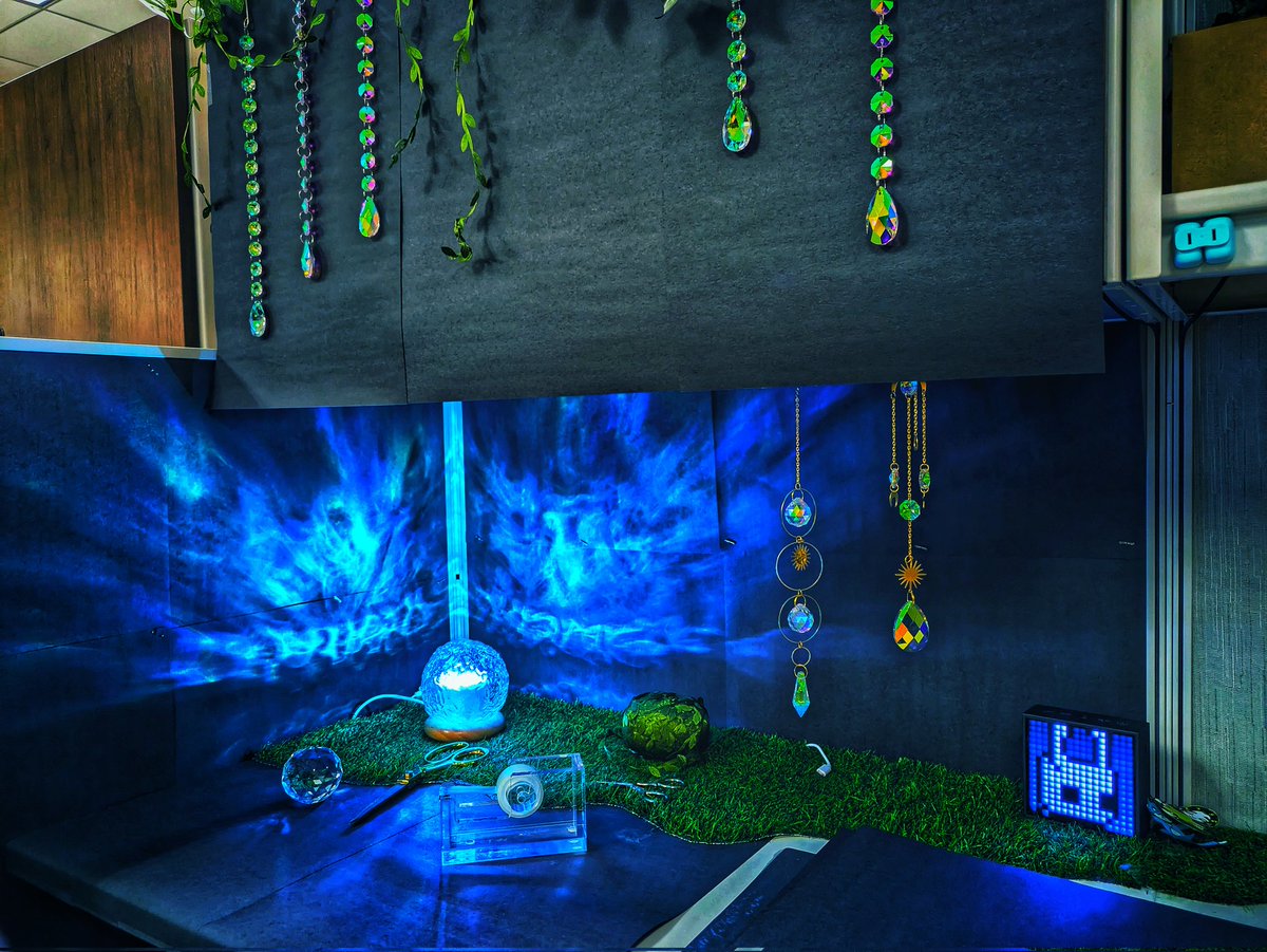 Decorating my desk as the green path from hollow knight for Halloween. It's a work in progress still