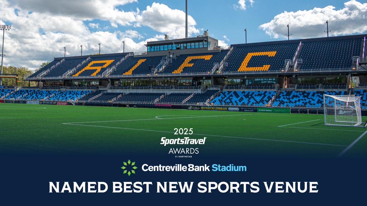 Team_JTA's tweet image. Congratulations to our friends at @RhodeIslandFC &amp;amp; #CentrevilleBankStadium on being named Best New Venue at the 2025 @SportsTravel Awards! 🎉 A truly world-class stadium that’s raising the bar for professional sports in the US. ⚽️🏉🏈🥍🏒

#SportsTravelAwards #BestNewVenue #RIFC