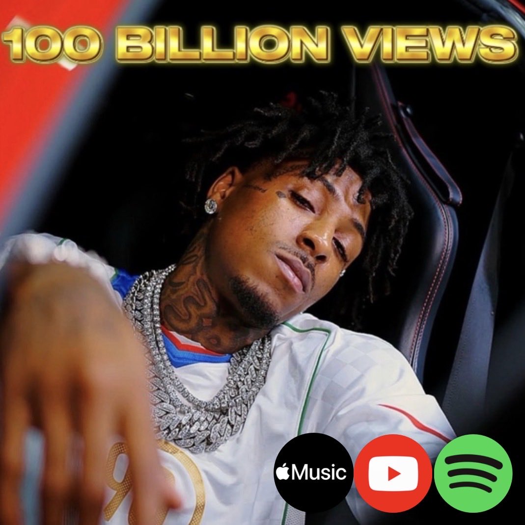NBA YoungBoy has Surpassed 100 Billion Views across Apple Music, YouTube &amp; Spotify combined🏆📈