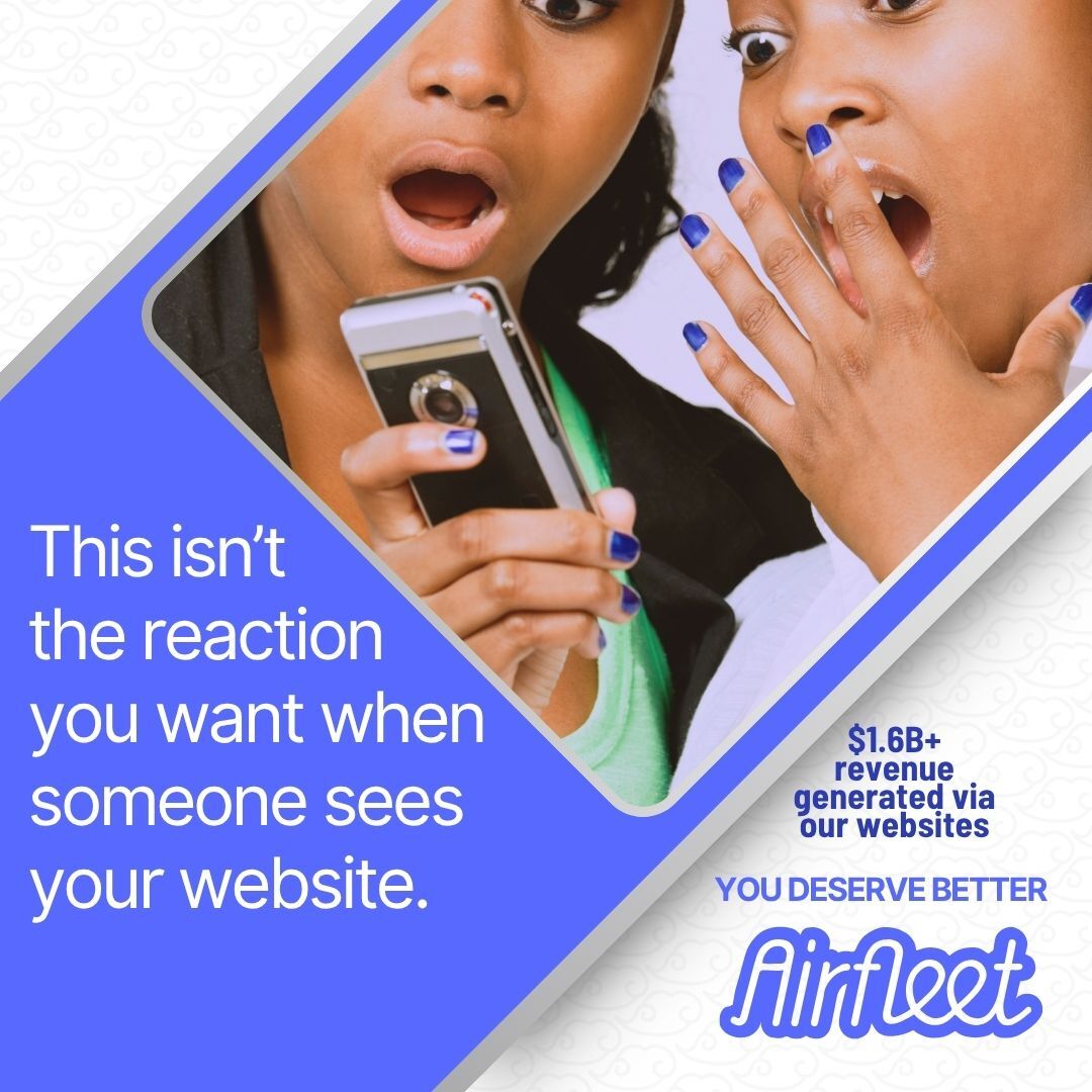 WeAreAirfleet's tweet image. If your website doesn’t match your reputation, it’s costing you credibility.
We fix that, for good.
Let's talk -> hubs.ly/Q03M9QsD0
#b2bwebsite #b2bmarketing #weboptimization