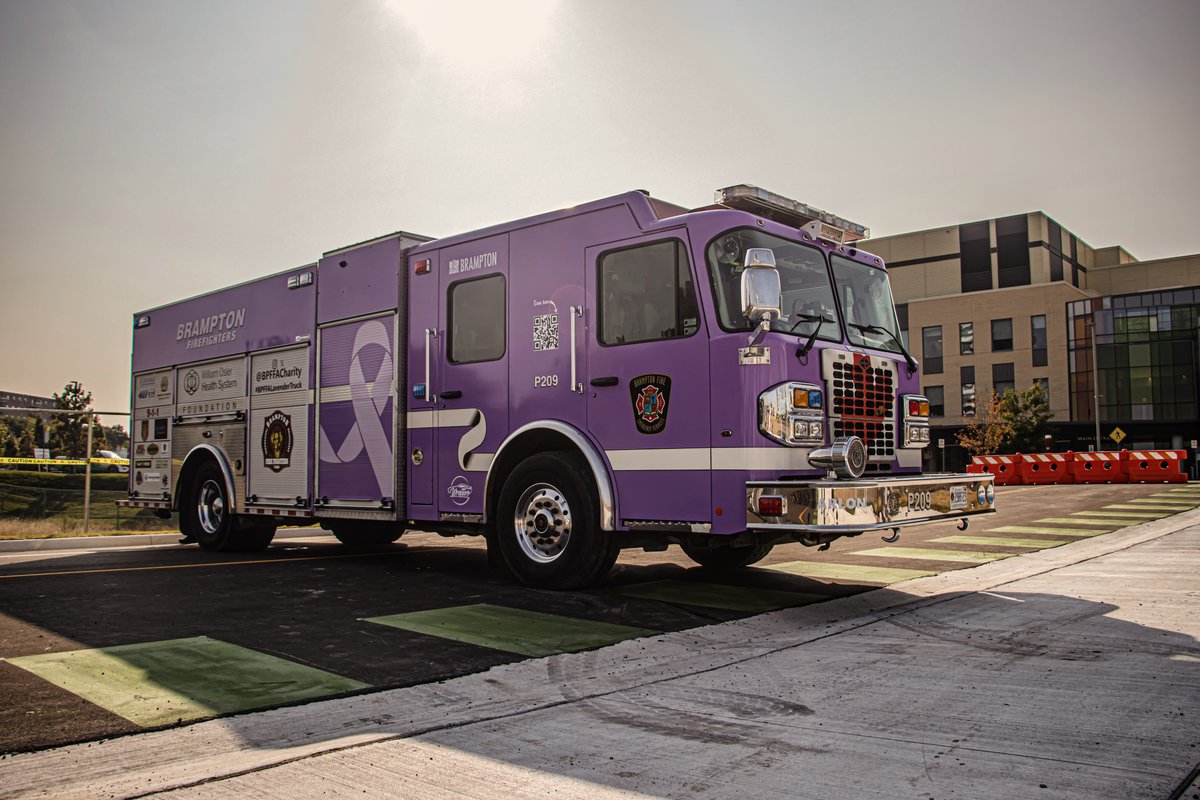 AJStoneCompany's tweet photo. 💜🚒 Proud to support the @BramptonFireFighters Lavender Truck campaign — raising awareness & funds in the fight against cancer.

@BPFFACharity @OslerFoundation

Catch the truck at the Brampton Santa Claus Parade on Nov 15 at 5PM — continuing its journey of hope and community support. 👏

Please visit the links below to support this great cause: 

Buy A T-Shirt: https://t.co/sZMZScD4yq

Donation Link: https://t.co/CL1HH9yhM1

#BramptonFire #LavenderTruck #CancerAwareness