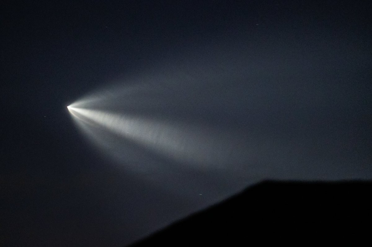 If Starlink G10-52 delays to ~5:55AM ET. to the end of the window (6:42AM), the eastern shore will see a jellyfish effect during the second stage burn.

Liftoff is currently set for 5:27AM, with weather being 95% favorable for launch.

This launch was 1hr 3m before sunrise.