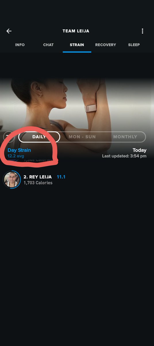 rey_leija's tweet photo. When is the fault in the UI that it blocks the first entry in a person's team going to be fixed? It's not as noticeable in large teams but I have one for just me and my wife and first place is always obstructed. @WHOOP https://t.co/WUSY2REd5X