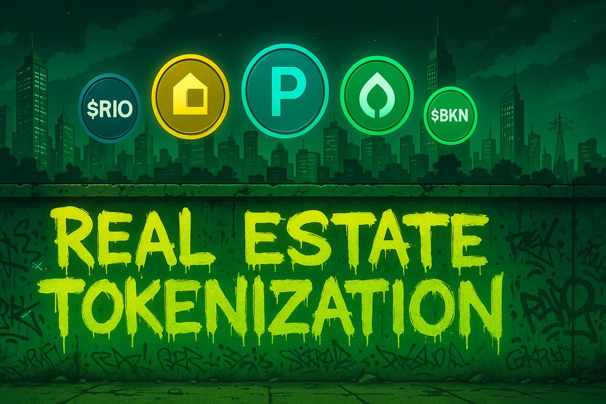 1️⃣ 🏙️ Real Estate: The Sleeping Giant of Tokenization
From $BX to $CBRE and $RMAX — real estate remains the biggest, least liquid market on Earth.
Now blockchain cracks the walls of a $280T industry.
Here are 6 RWA tokens for your watchlist.
$RIO $PROPC $PRO $BKN $PRCL $REALT 🧵