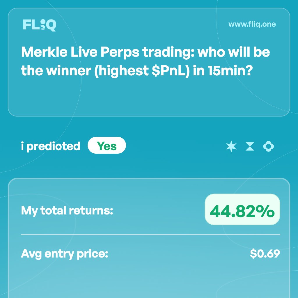 Winner was <a href="/Gemswizzard/">Dev | Aptos 🌐</a> with +$38 in 15min @ 150x leverage on new <a href="/Merkle_Trade/">Merkle 🍀</a> app..

LFG!!

Thanks ...
