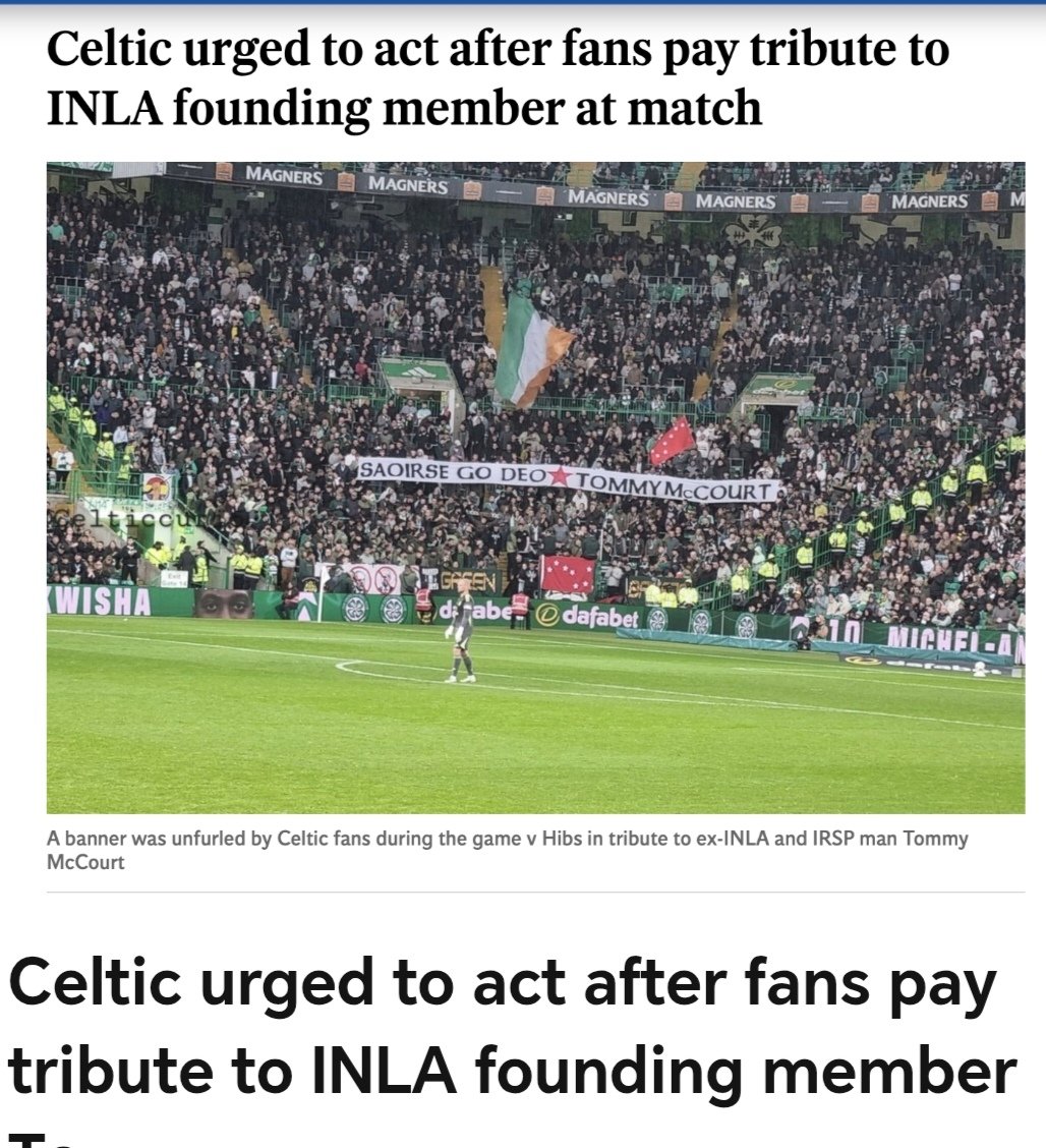 Good to see Gregory Campbell isnt letting the INLA Terrorist tribute @CelticPark drop

Why are no Scottish Politicians calling the board of <a href="/CelticFC/">Celtic Football Club</a> out for allowing this and also the previous one they had for Sectarian IRA Terrorist Bik McFarlane?
<a href="/JohnSwinney/">John Swinney</a>
#ScotlandsShame