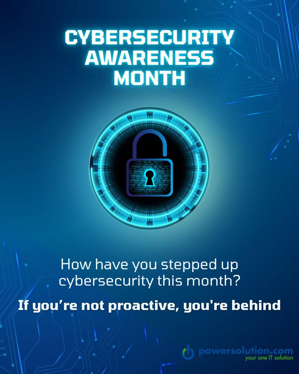 _powersolution_'s tweet image. Cybersecurity Awareness Month reminder: If you’re not being proactive, you’re already falling behind. Threats evolve daily—don’t wait until it’s too late to protect your business.
Don't wait for a breach – take action now ➡️ hubs.ly/Q03N6sBX0.
#cybersecurityawarenessmonth