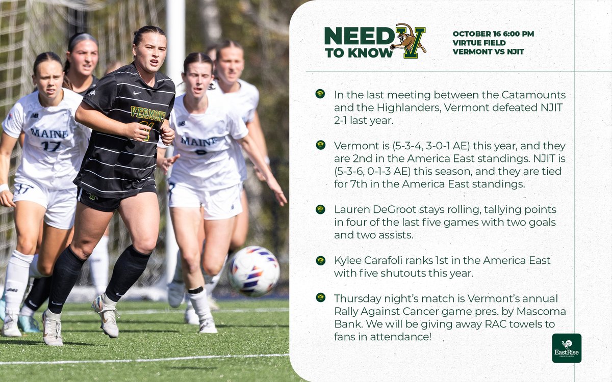 📝 What 🫵 NEED TO KNOW about tomorrow night’s Rally Around Cancer game pres. by <a href="/MascomaBank/">Mascoma Bank</a> against NJIT 🐾