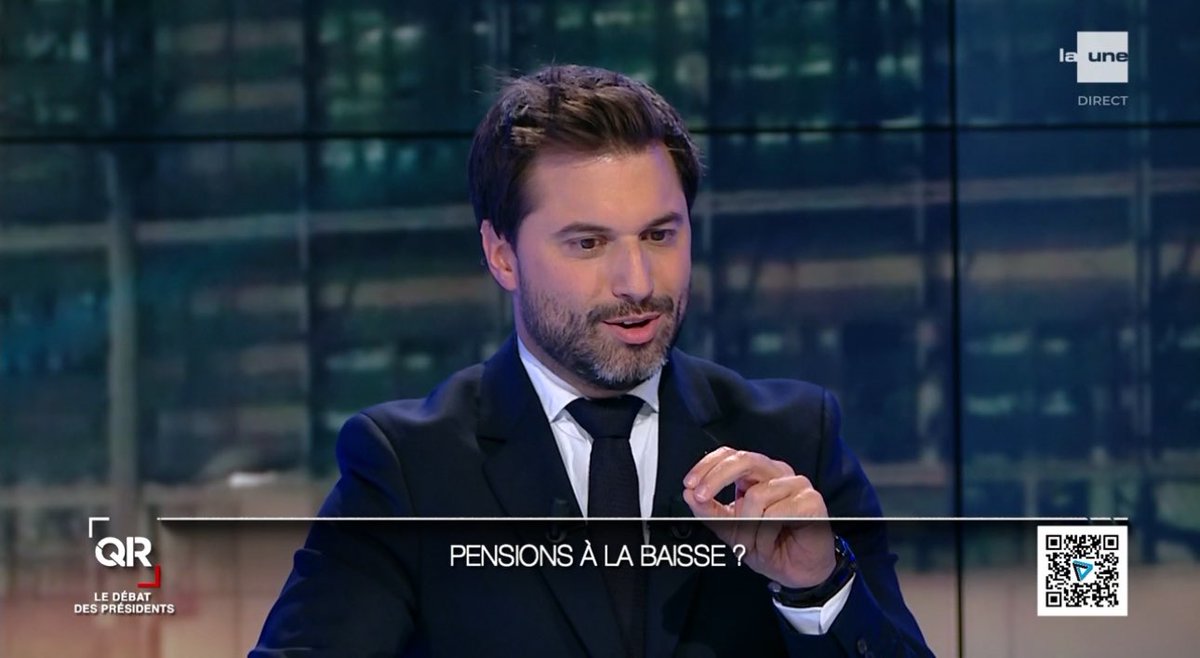 .<a href="/GLBouchez/">Georges-L BOUCHEZ</a> dans le #DébatDesPrésidents :
🔴 Le grand exemple du PS, c’est l’Espagne.
🇪🇸 En Espagne, ils viennent de passer la pension à 67 ans ! Avec moins d’exceptions que chez nous. Par exemple, le congé maternité est bien évidemment une période assimilée, contrairement à ce