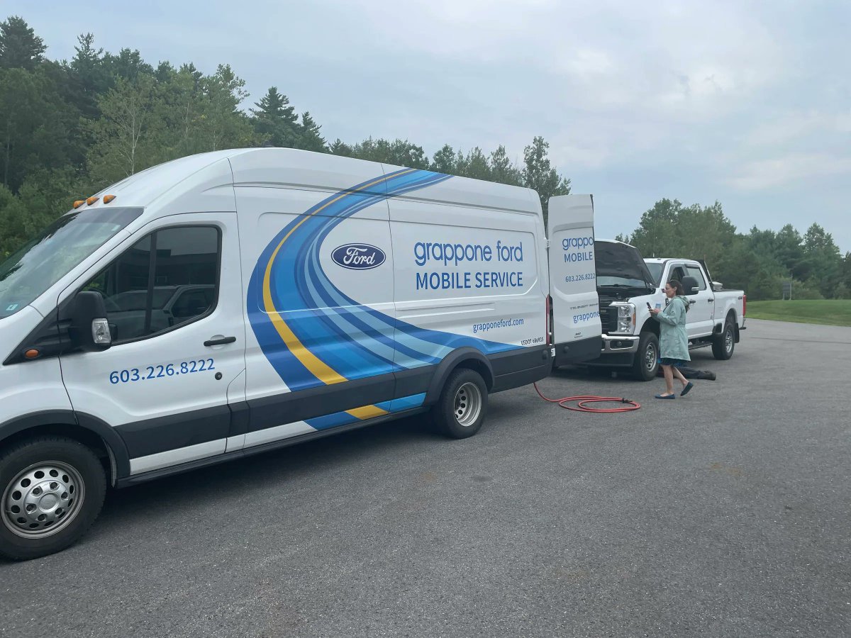 We love seeing how <a href="/Ford/">Ford Motor Company</a> dealerships are investing in their communities. Shout out to Grappone Ford in New Hampshire for using their mobile service vehicles to help customers &amp; the community at the same time. At a recent food drive, customers received a free mobile oil change in