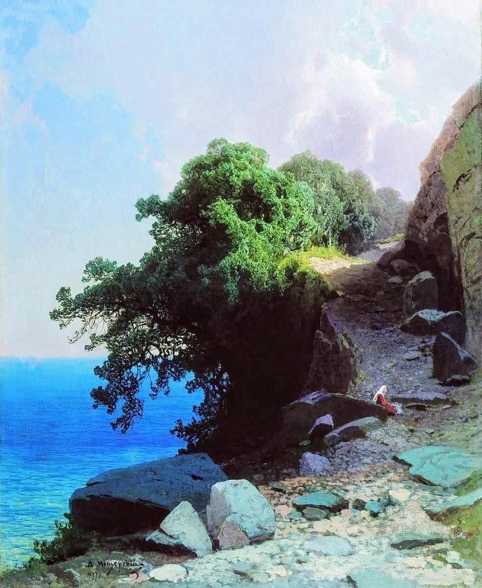 Arseny Meshchersky (Russia, 1834–1902) 
“Sea View” 1897
Oil on canvas 
Omsk District Museum of Visual Artsu