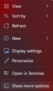 5eniorDeveloper's tweet image. Para ver las opciones normales del click derecho en windows 11 debía dar click en "show more options"
Si tienes este mismo problema, hay dos opciones para solucionarlo:
Solución rápida
SHIFT + click derecho
Para hacer el cambio permanente
Abre la terminal y ejecuta esto:…