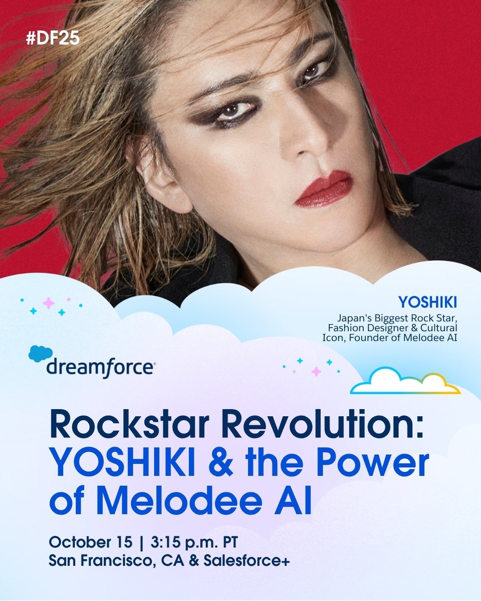 YoshikiOfficial's tweet image. Revolutionizing and protecting the artistic industry at the same time with AI,
Check it out!
AIで革命を起こしつつ、そして同時に芸術業界を守る。
ぜひご覧ください!
#YOSHIKI
@Dreamforce @Benioff #DF25