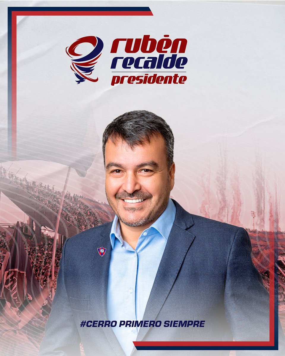 Cerro es pasión, historia y futuro.
Mi compromiso es ponerlo donde merece estar: primero.

Tienen mi palabra!
🌎❤️💙🌪️®️®️

#CerroPrimeroSiempre
#RubénRecaldePresidente