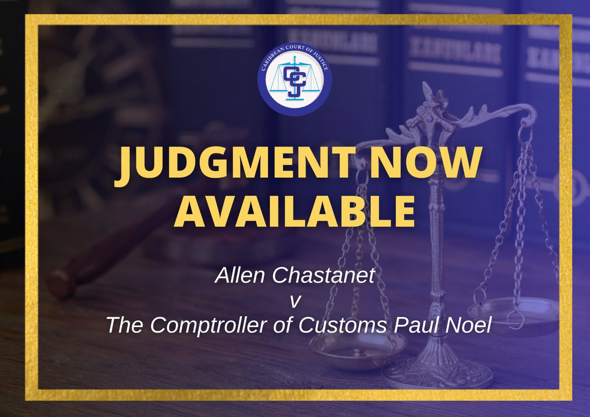 On 15 October 2025, the #CCJ dismissed an appeal challenging the withdrawal of customs violation proceedings against the current Deputy Prime Minister of Saint Lucia, Dr Ernest Hilaire. Read more here: loom.ly/9Au1HO4. Access the judgment here: loom.ly/a-7iCxg
