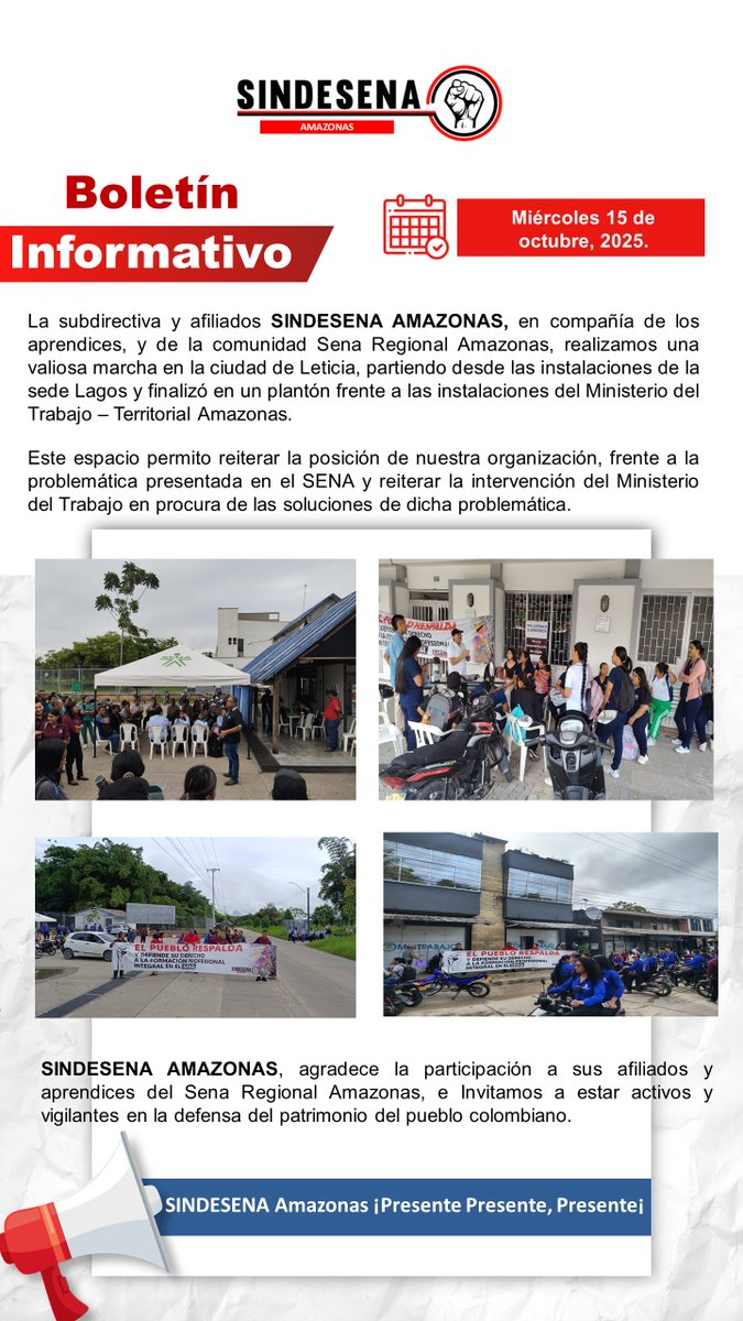 SINDESENA Amazonas tweet media