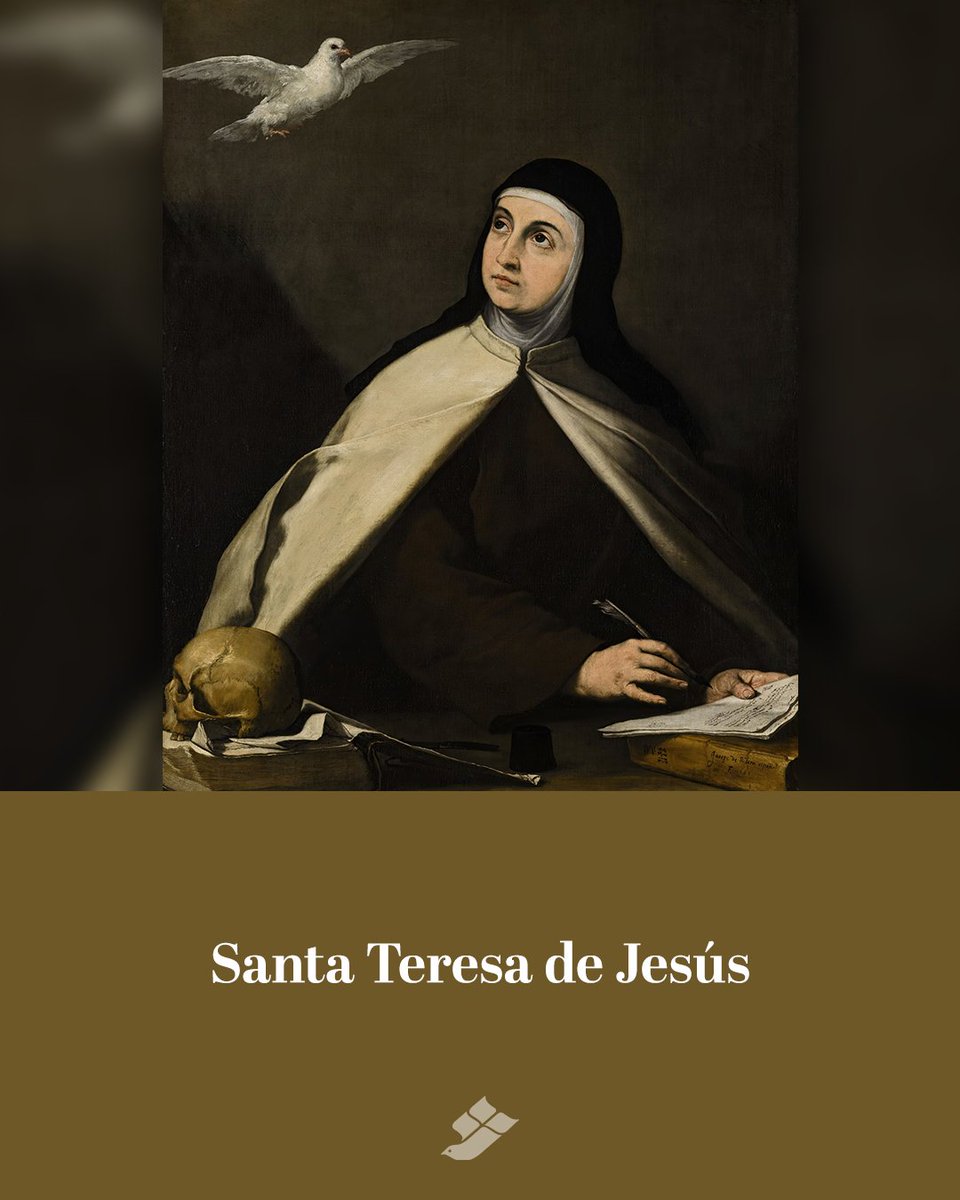 OCPMusica's tweet photo. Santa Teresa era una mística y reformadora española del siglo XVI cuyos escritos espirituales describen el ascenso del alma a través de la contemplación hasta la unión con Dios. Fue la primera mujer nombrada Doctora de la Iglesia. Santa Teresa, ¡ruega por nosotros! https://t.co/lWwUnUcSfm