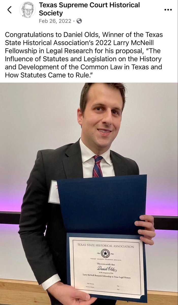 Successful ideas for $2,500 Larry McNeill Fellowships have included (1) a proposed history of the Texas right to privacy; (2) a documentary reader covering the history of Texas slavery; and (3) a comparative analysis of statutes and cases in developing Texas common law.