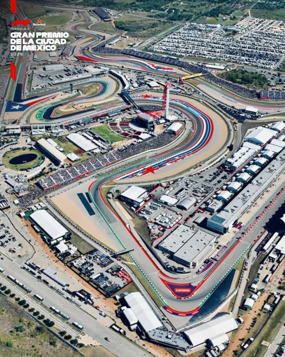 mexicogp's tweet image. ¡Es semana de #USGP! 🇺🇸
@COTA está listo para recibir a F1 con su mezcla única de curvas técnicas y velocidad pura.

Así se ve el circuito desde las alturas, ¿listos para la acción? 🏎️🔥

📸: COTA