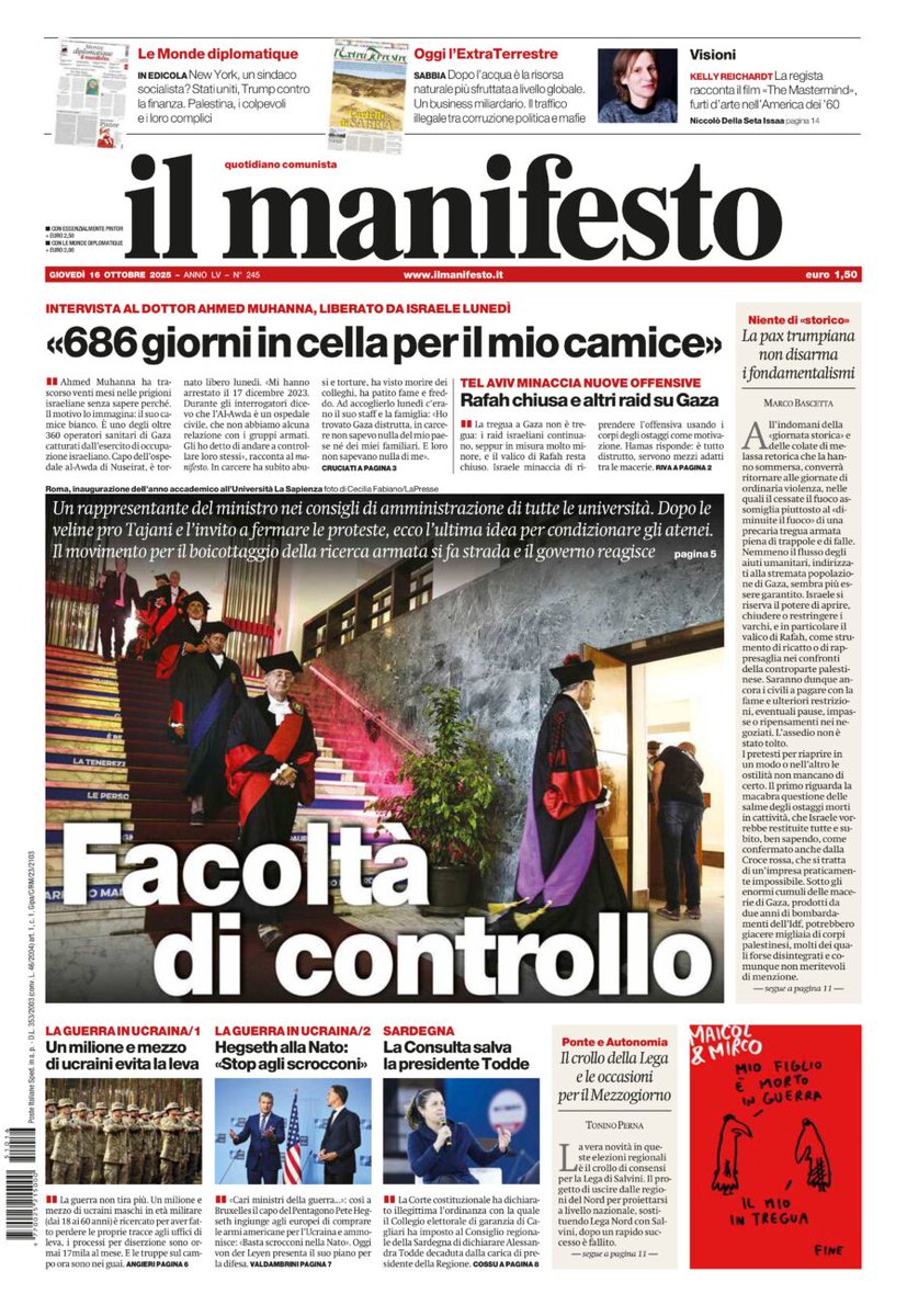 Un rappresentante del ministro nei cda di tutte le università. Dopo le veline pro Tajani e l’invito a fermare le proteste, ecco l’ultima idea per condizionare gli atenei. Il movimento per il boicottaggio della ricerca armata si fa strada e il governo reagisce