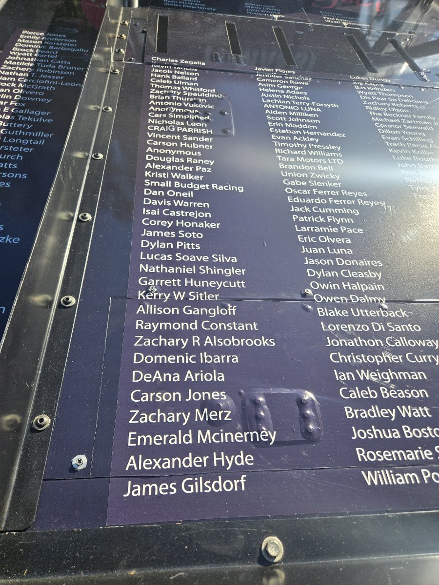 Awesome to see so many people jump at the chance to race with us on the <a href="/EllyProductions/">Connor Hudson</a> #69!

Here's a first look 👀

Do you see your name?

#NASCAR #LovesRVStop225