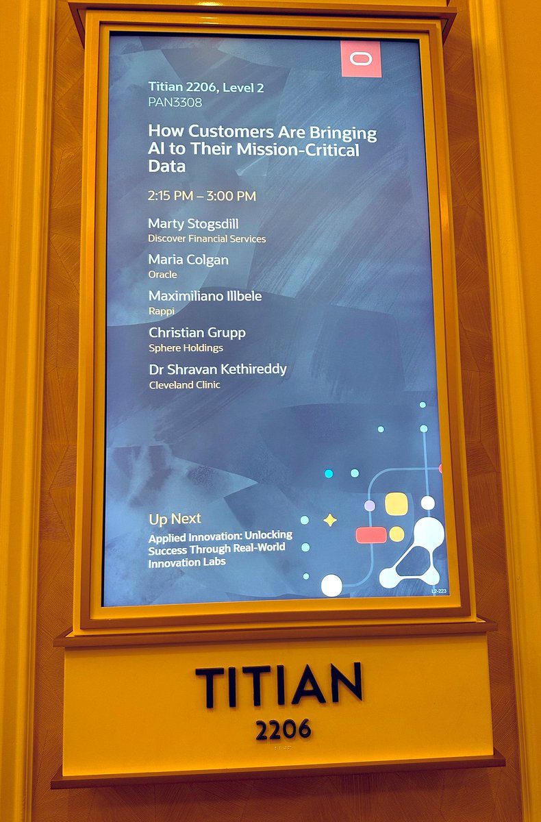 SQLMaria's tweet image. Come join me and my fantastic panelist as we talk all things AI and answer your most pressing questions in Titan 2206 on level 2 now