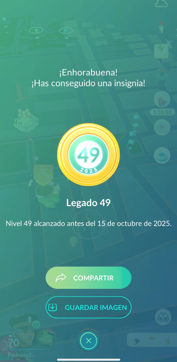 pedrenoz's tweet image. Level 70, here I am. I never achieved level 50, but promise I will be at 80 🤝

#PokemonGO #Level70 #level80 #LevelUp 
#PokemonGoLevel80 #PokemonGoEspaña #PedrenoZ #PokemonGOfriend