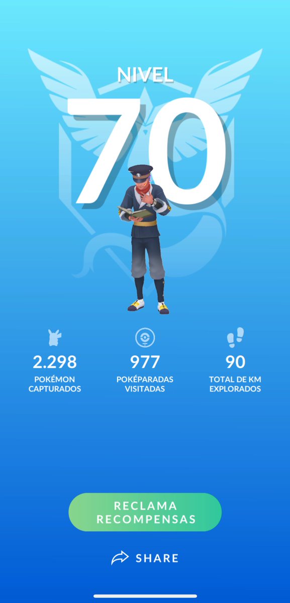 pedrenoz's tweet image. Level 70, here I am. I never achieved level 50, but promise I will be at 80 🤝

#PokemonGO #Level70 #level80 #LevelUp 
#PokemonGoLevel80 #PokemonGoEspaña #PedrenoZ #PokemonGOfriend