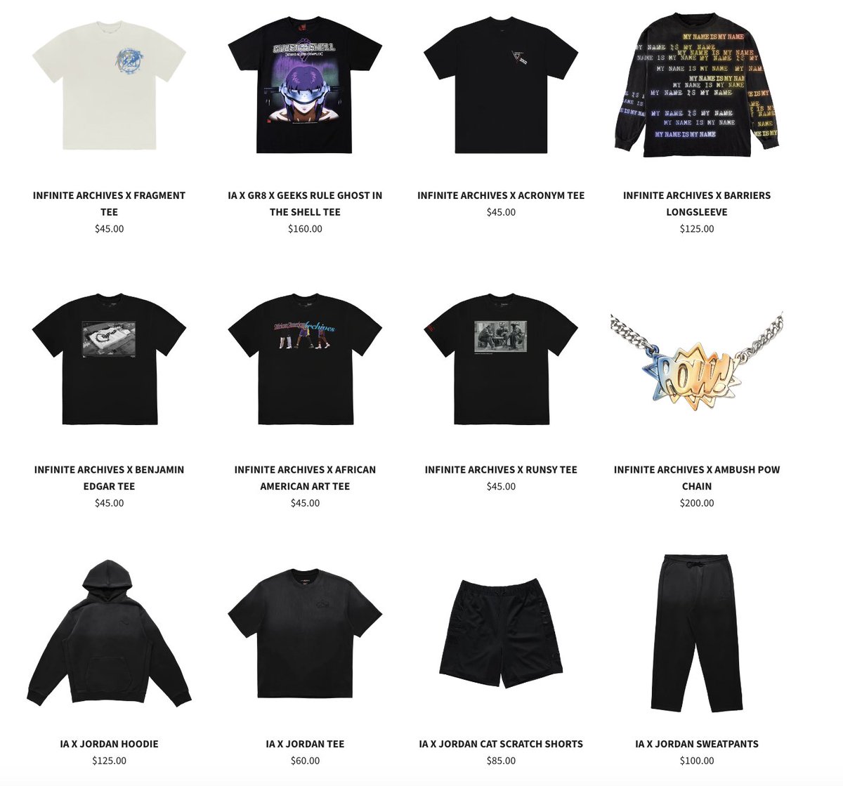 安い 店舗 大阪 acronym×infinite archive tee sizeL 【公式通販】