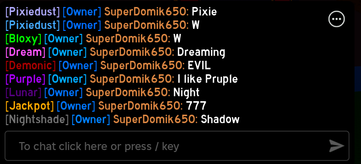 SuperDomik650's tweet image. Better look on my upcoming game's gameplay!
You RNG is your chat tag
Diffrent RNG - Diffrent Aura
Also added Day and Night cycle so it looks more realistic :)
Chest system - Collect chest and get crowns and RNG
Better Chest = Better Rewards
#ROBLOX #RobloxDev #RobloxDevs #rng