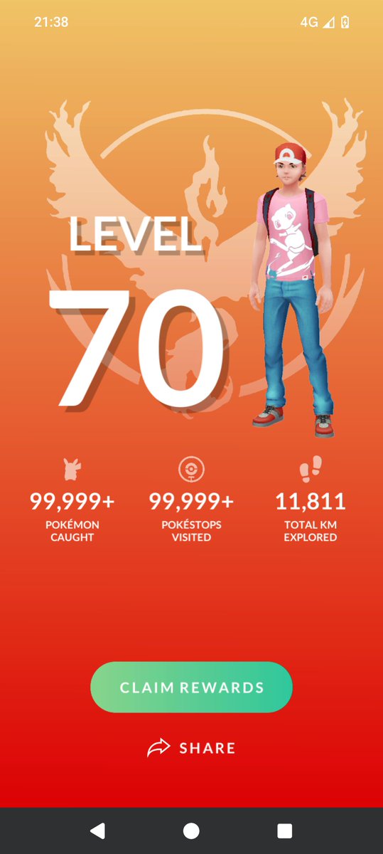 matthilluk's tweet photo. The grind to level 80 begins! #PokemonGO https://t.co/AWtMgeIsDd