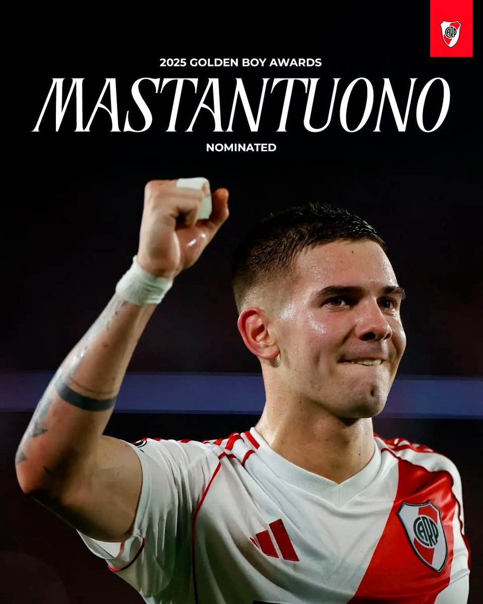 GlobalCARP's tweet photo. Franco Mastantuono, raised at our academy and current @realmadrid player, has been nominated for the 2025 Golden Boy Award. 🏆
Congratulations, Franco! 👏
#WorldClassTalentFactory https://t.co/ubhB9PYAvm