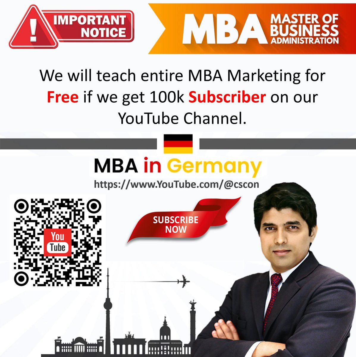 cscon_'s tweet image. We will teach entire full MBA (Master of Business Administration) for free if we get 100k (100,000) Subscribers on our YouTube Channel. 
Channel: @cscon
Address: youtube.com/@cscon?sub_con…
#India #Indian #MBA #bba #studies #career #job #placemnet #course #studies #assignment