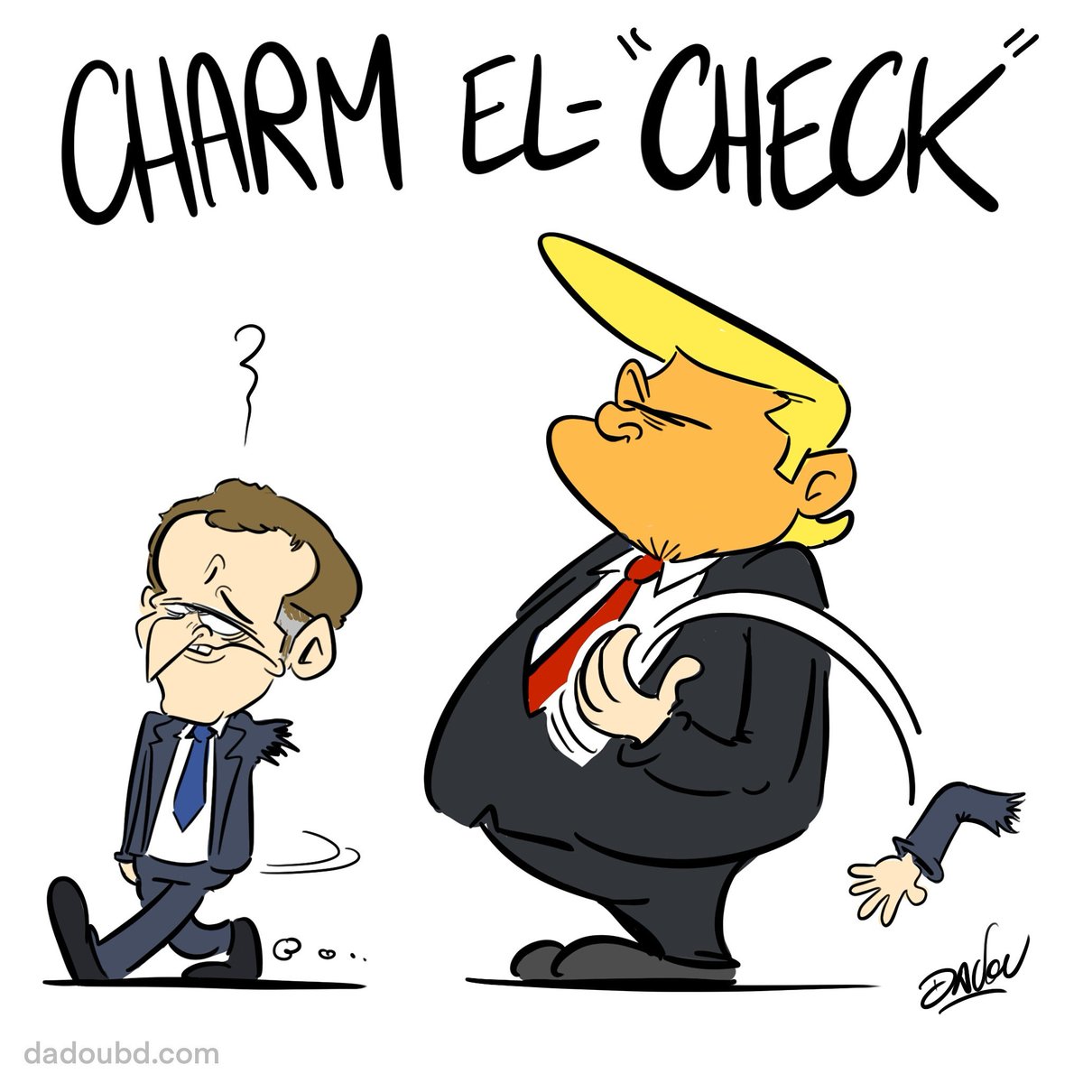 ACTU MONDE 
La poignée de main entre Trump et Macron au sommet de Charm El-Cheikh 
#dadou ✍🏻 dadoubd.com

#trumpmacron #DonaldTump #usa #france #Gaza #israel #emmanuelmacron #hand #Dessin #DessinDePresse #caricature