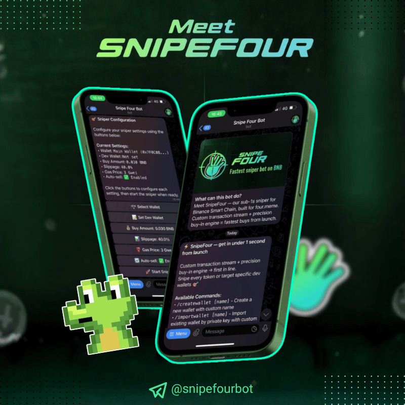snipefour's tweet photo. Meet @snipefour the fastest sniper bot for @four_meme_ 🎯

Learn more - 
https://t.co/wrGFUhETCh
https://t.co/b8R99bVAjk

Reach out for support - 
https://t.co/FaIVZ0VY9C https://t.co/YlXLgqNeqj