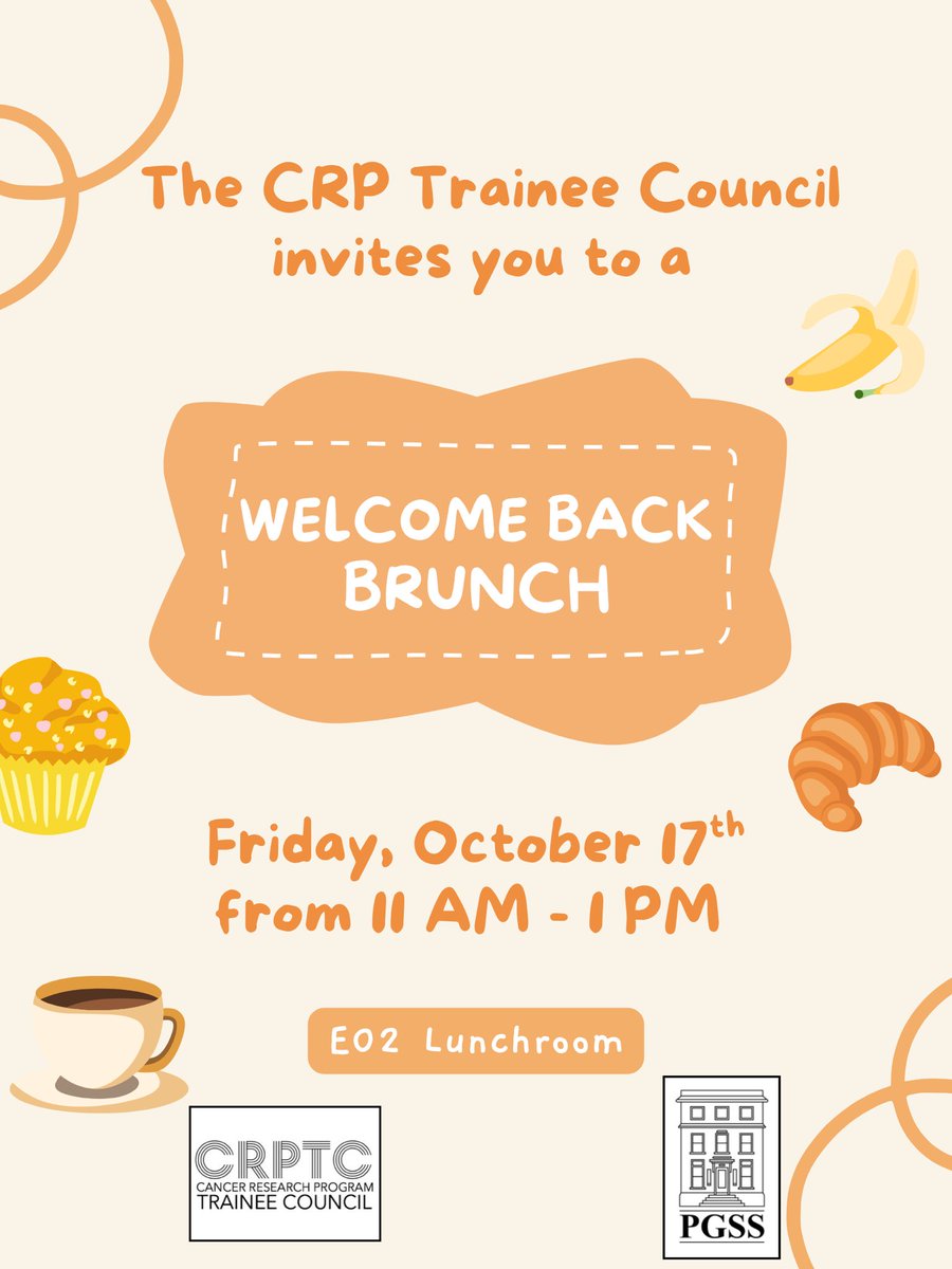 crp_tc's tweet photo. ⭐️ WELCOME BACK BRUNCH ⭐️ 
The CRPTC is looking forward to welcoming you back for this academic year at our welcome back brunch event! 
🗓️ Mark your calendars: FRIDAY OCTOBER 17th FROM 11 AM -1 PM at the E02 Lunchroom 
🥐 ☕️ See you there! https://t.co/uoZF4LQMaG