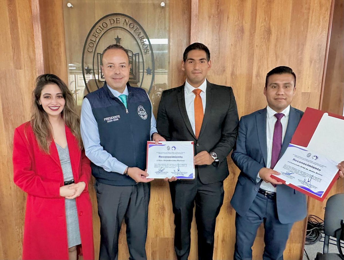 cnotariosedomex's tweet photo. 🏛️ El Notariado Mexiquense hace historia: pionero en la era digital y en la confianza jurídica del futuro

Hoy el Colegio de Notarios del Estado de México se consolida como el primer notariado en Latinoamérica reconocido como Prestador de Servicios de Certificación, dando un paso histórico hacia la transformación digital de la fe pública.

🔐 A partir de este momento, las y los notarios mexiquenses están autorizados como Agentes Certificadores y facultados para emitir la Firma Electrónica Avanzada del Poder Judicial del Estado de México, fortaleciendo la seguridad jurídica en los entornos digitales.

💻 Esta nueva etapa reafirma nuestro compromiso con la innovación, la transparencia y la confianza, pilares que garantizan a las familias mexiquenses una atención moderna, segura y humana en la era digital.

✨ El futuro ya es presente: el Notariado Mexiquense marca el rumbo de la certeza jurídica en el siglo XXI.

#NotariadoMexiquense #InnovaciónNotarial #SeguridadJurídica #TransformaciónDigital #FeJEM #OrgulloEdomex #LiderazgoConCerteza