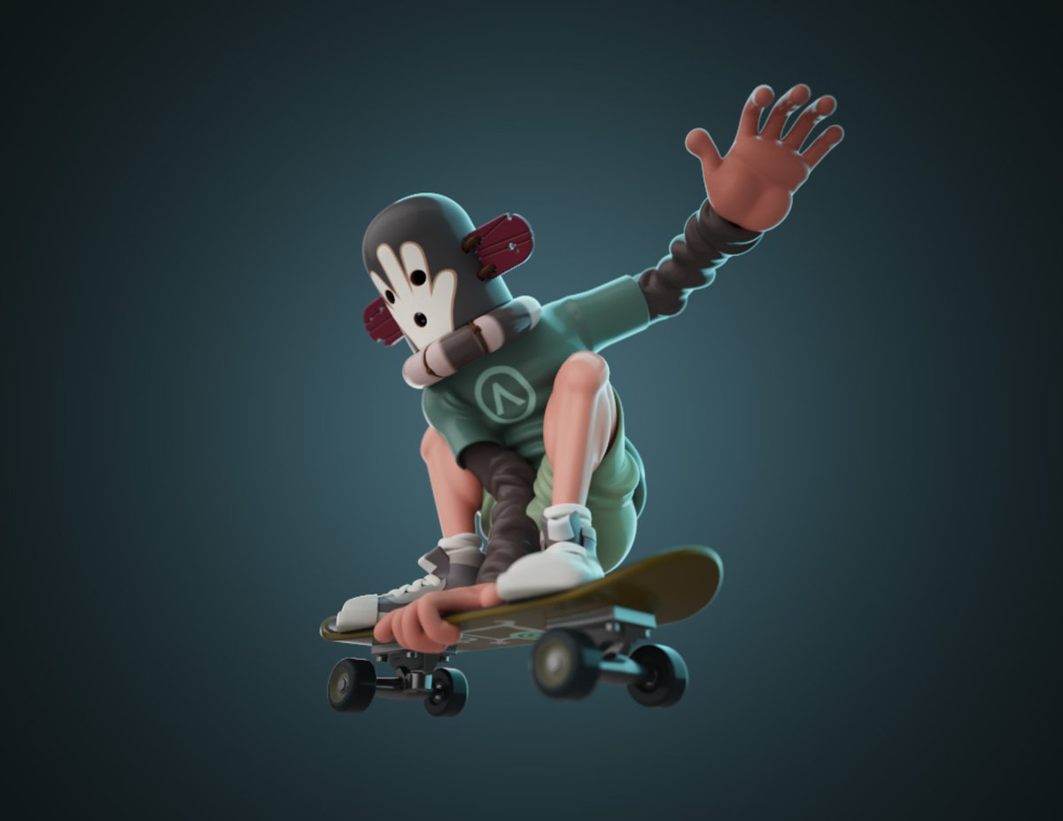 Urban Hopi Skater inspired by Wes McDermott's  Monster Skater character.