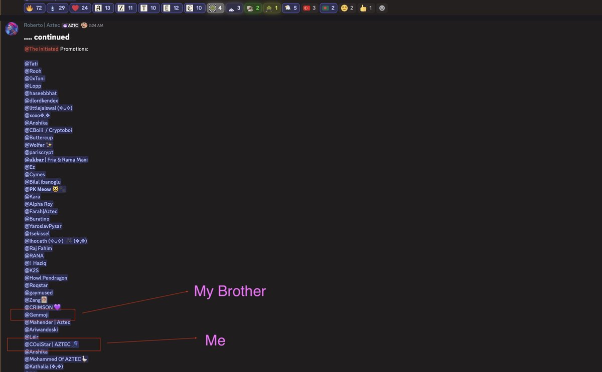 0xValidatorX's tweet photo. Big congrats! to everyone who got upgraded today🥳 and an extra special shoutout to those who made it into the spotlight! 

Specially Congrats! brother @0xgenmoji 🥰
Didn't see your name? Next week could be your chance! @realRoberto38 Thanks! Moreover gAztec! @aztecnetwork https://t.co/1eqgzz54O4