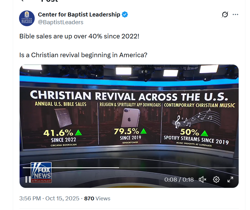 "Sales" is not "revival"
