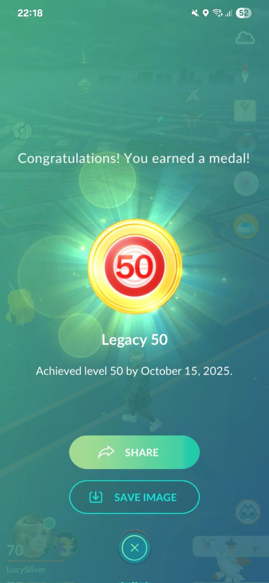 Was so proud reaching 50, just over two years ago 😎 #PokemonGo