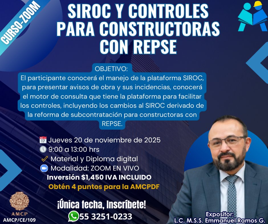 AFICasesoria's tweet image. 👷‍♀️ Un error en el #SIROC o #REPSE puede generar sanciones o la pérdida del registro.
Capacítate y aprende cómo presentar correctamente avisos, incidencias y reportes ante el #IMSS.
📅 20 de noviembre | Zoom en vivo
📲 ¡Asegura tu lugar! wa.link/tabzj9 
#cursos #contador