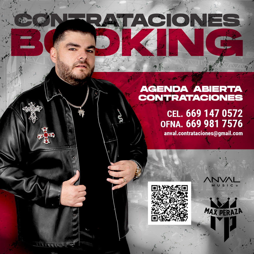 La música de Max Peraza y su Bandononona está lista para llegar a tu ciudad 🎶✨. Nuestra agenda de presentaciones ya está abierta. 

#MaxPeraza #AnvalMusic #RegionalMexicano