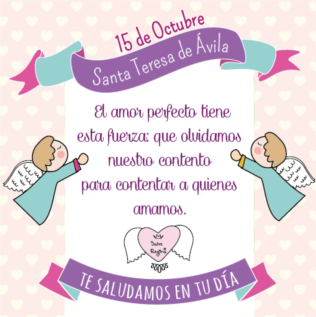 Hoy es la memoria de Santa Teresa de Jesús, también llamada Teresa de Ávila, virgen y doctora de la Iglesia, que nacida en Ávila, ciudad de España, y agregada a la Orden de los Carmelitas. Compuso libros en los que muestra una sólida doctrina y el fruto de su experiencia.