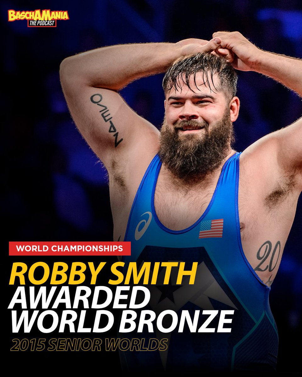 baschamania (@baschamania) on Twitter photo UWW has notified <a href="/USAWrestling/">USA Wrestling</a> that Robby Smith of Concord, Calif., will receive a bronze medal at 130 kg in Greco-Roman from the 2015 Senior World Championships due to an anti-doping violation by one of his opponents. UWW has notified <a href="/USAWrestling/">USA Wrestling</a> that Robby Smith of Concord, Calif., will receive a bronze medal at 130 kg in Greco-Roman from the 2015 Senior World Championships due to an anti-doping violation by one of his opponents.